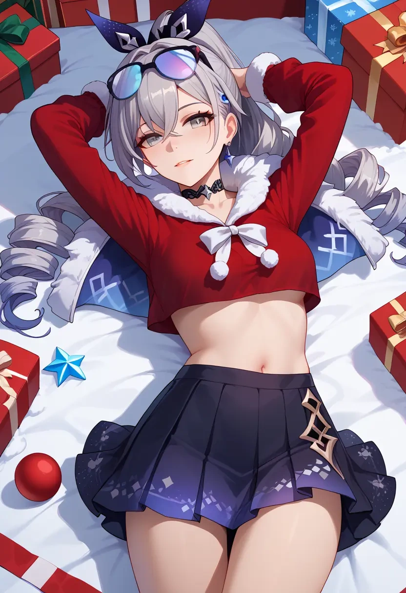 star rail,silver wolf,Christmas,skirt  - 